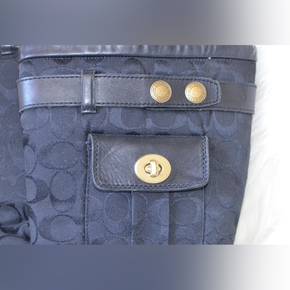 Coach Kayla Black Boot Women’s Size 8.5 Signature Print - Picture 12 of 16